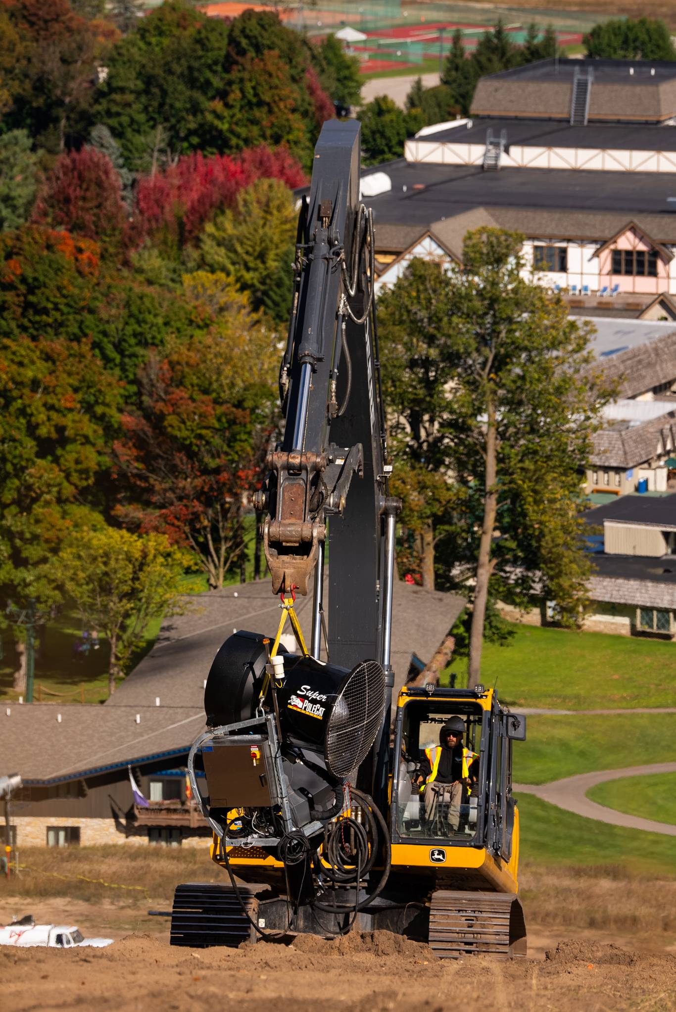 A Super Pole cat being brought up the Victor Glacier for install
