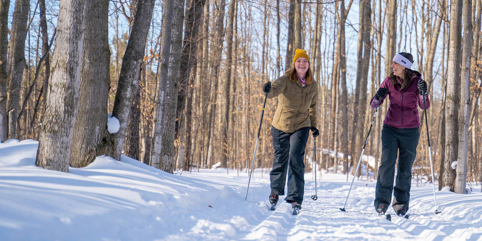 women on nordic trails