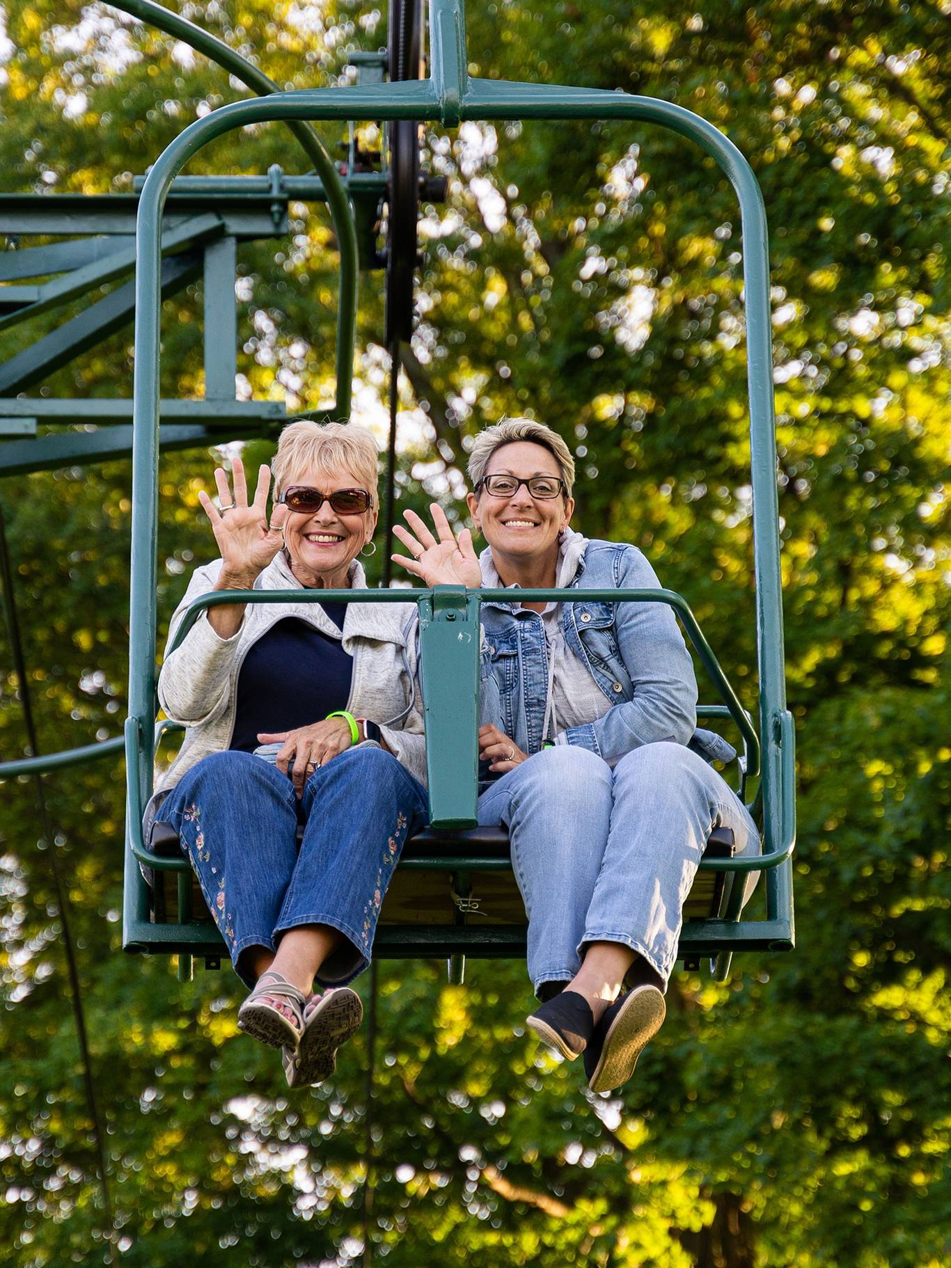 Archive photo of the Hemlock lift with guests riding up