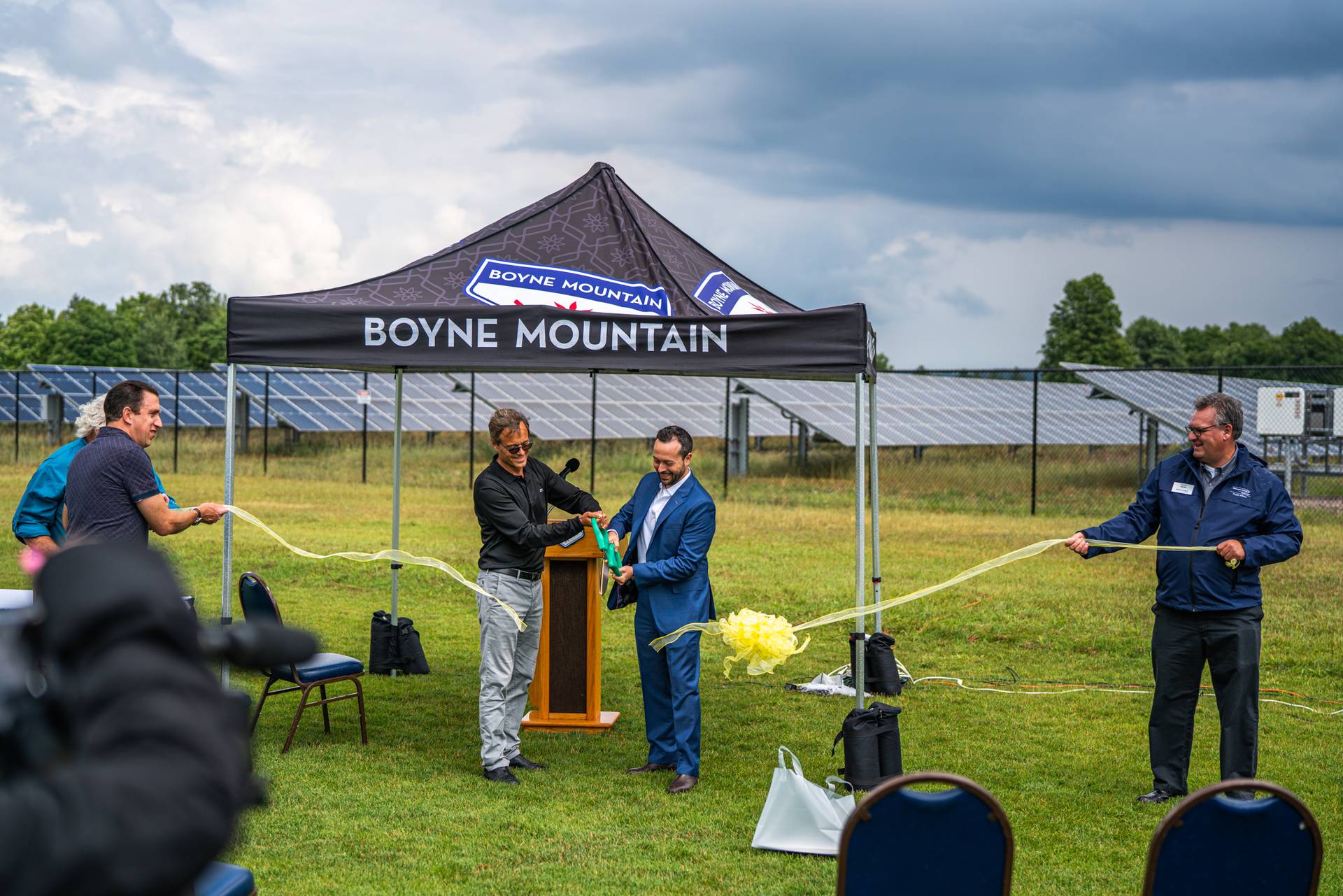Ribbon cutting for Boyne Mountain's solar field project