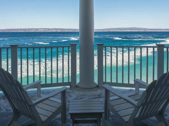Lake Michigan view outside of a room