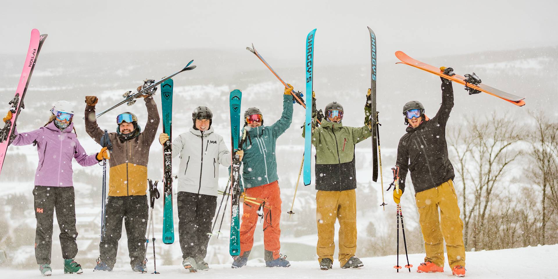 Girl ripping down slopes
