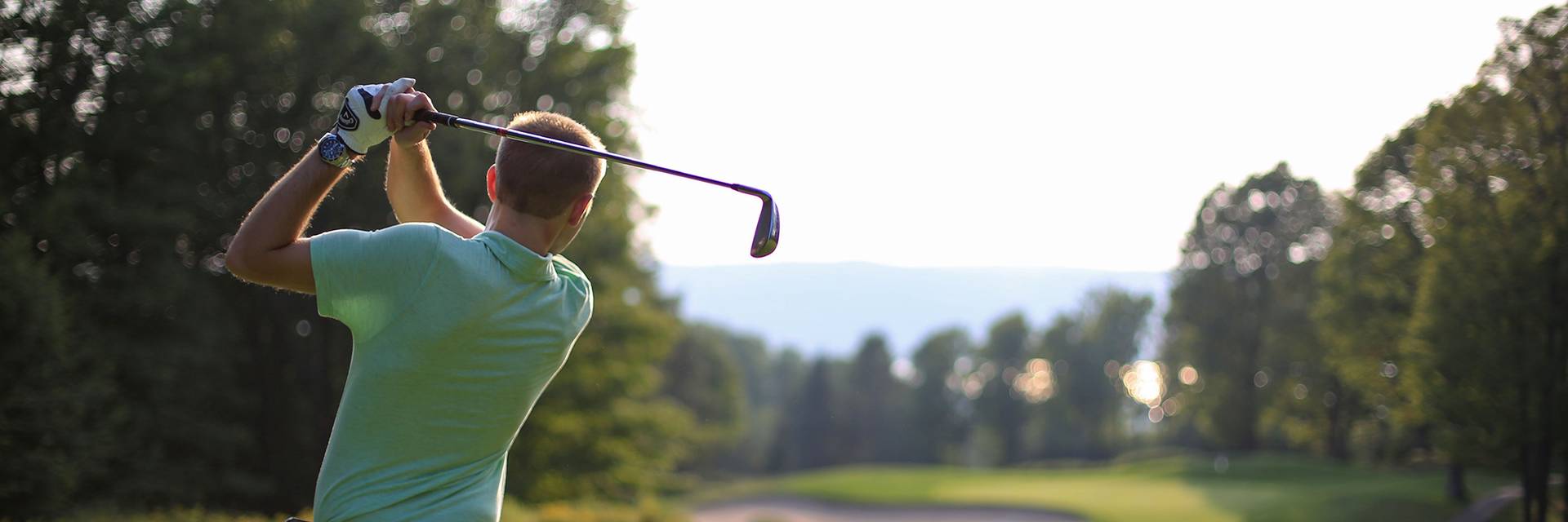 Golfer on the tee
