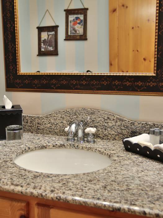 Bathroom inside the Zermatt rooms.