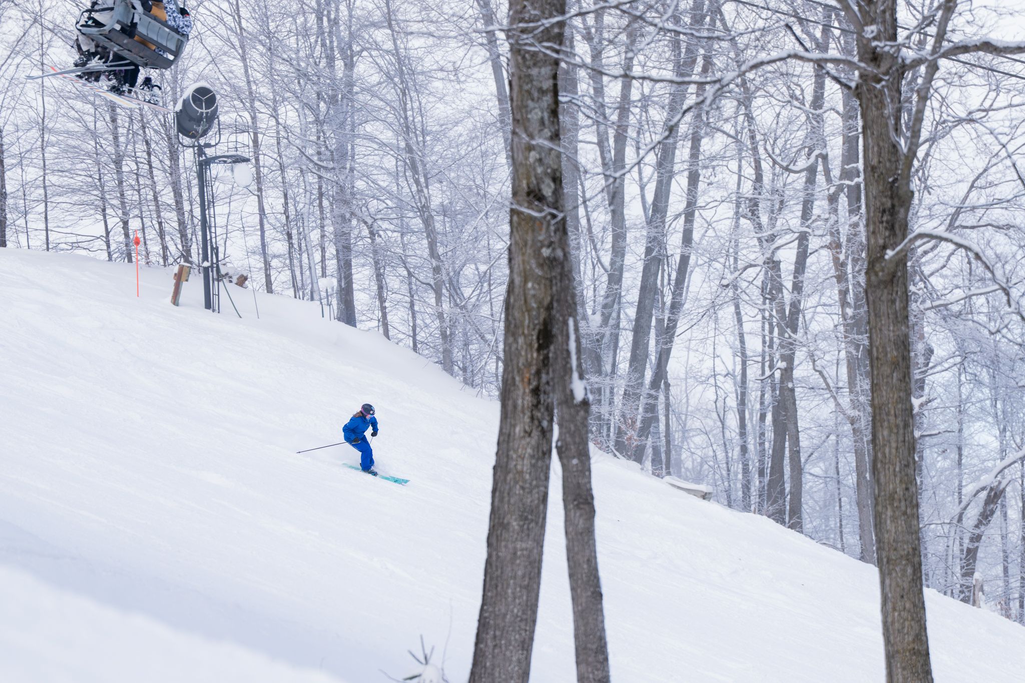 Skier riding on McLouth slope
