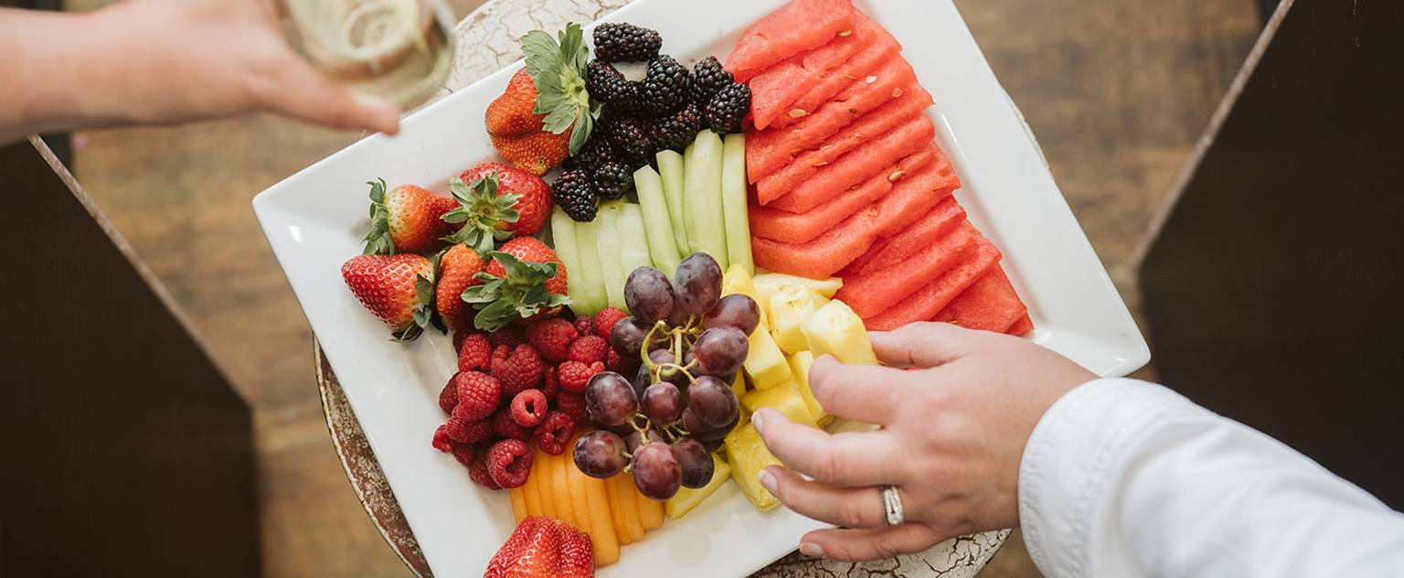 Fruit platter at The Spa