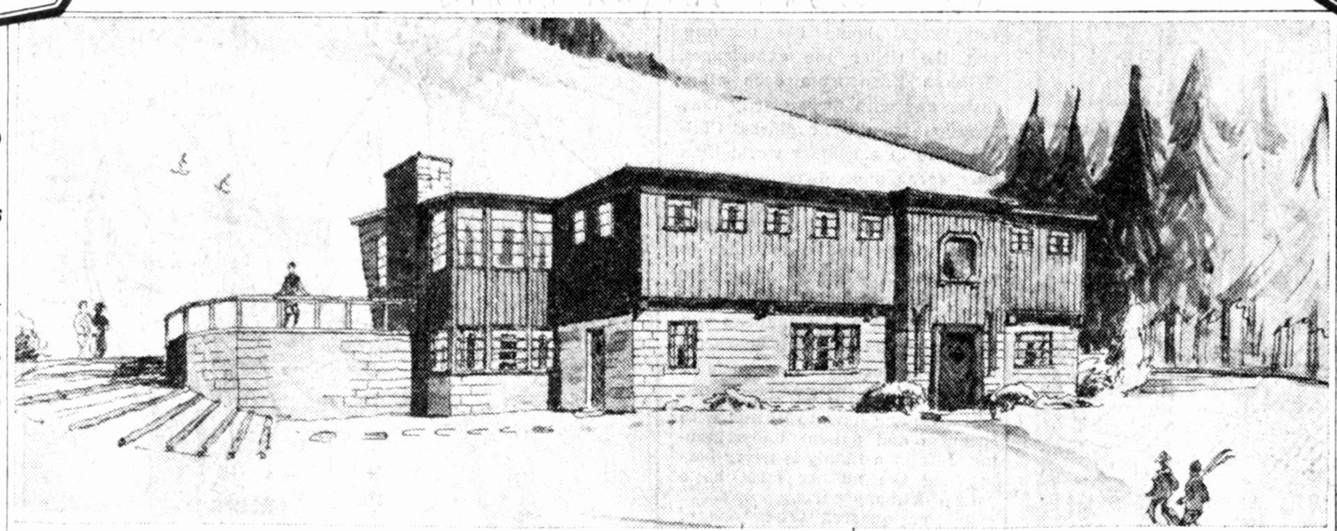 archive sketch of the first Boyne Lodge