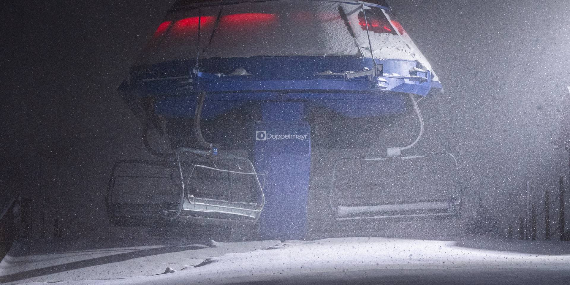 Top of Mountain Express during a storm