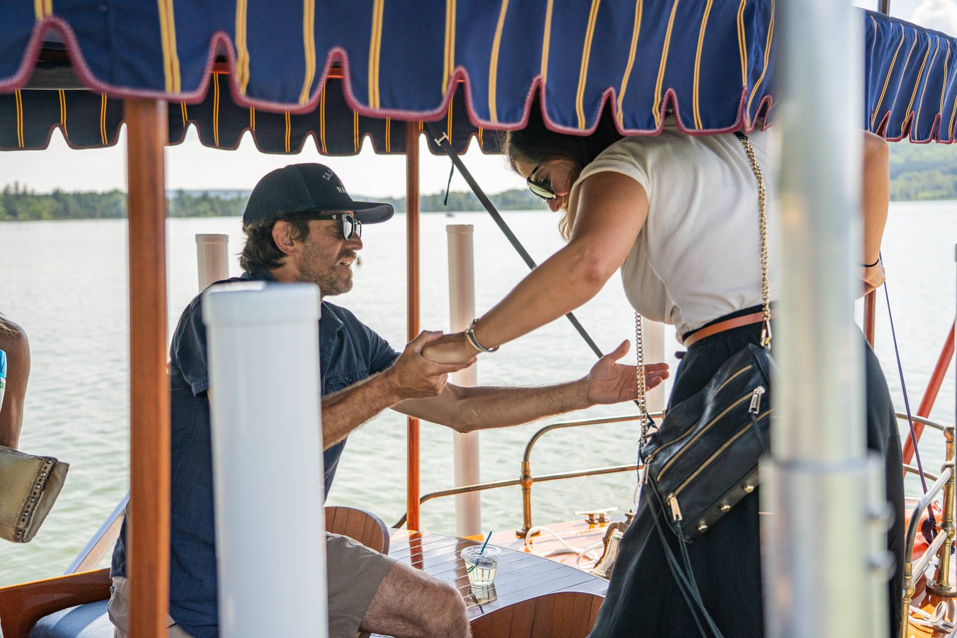 Passengers boarding Miss Donna