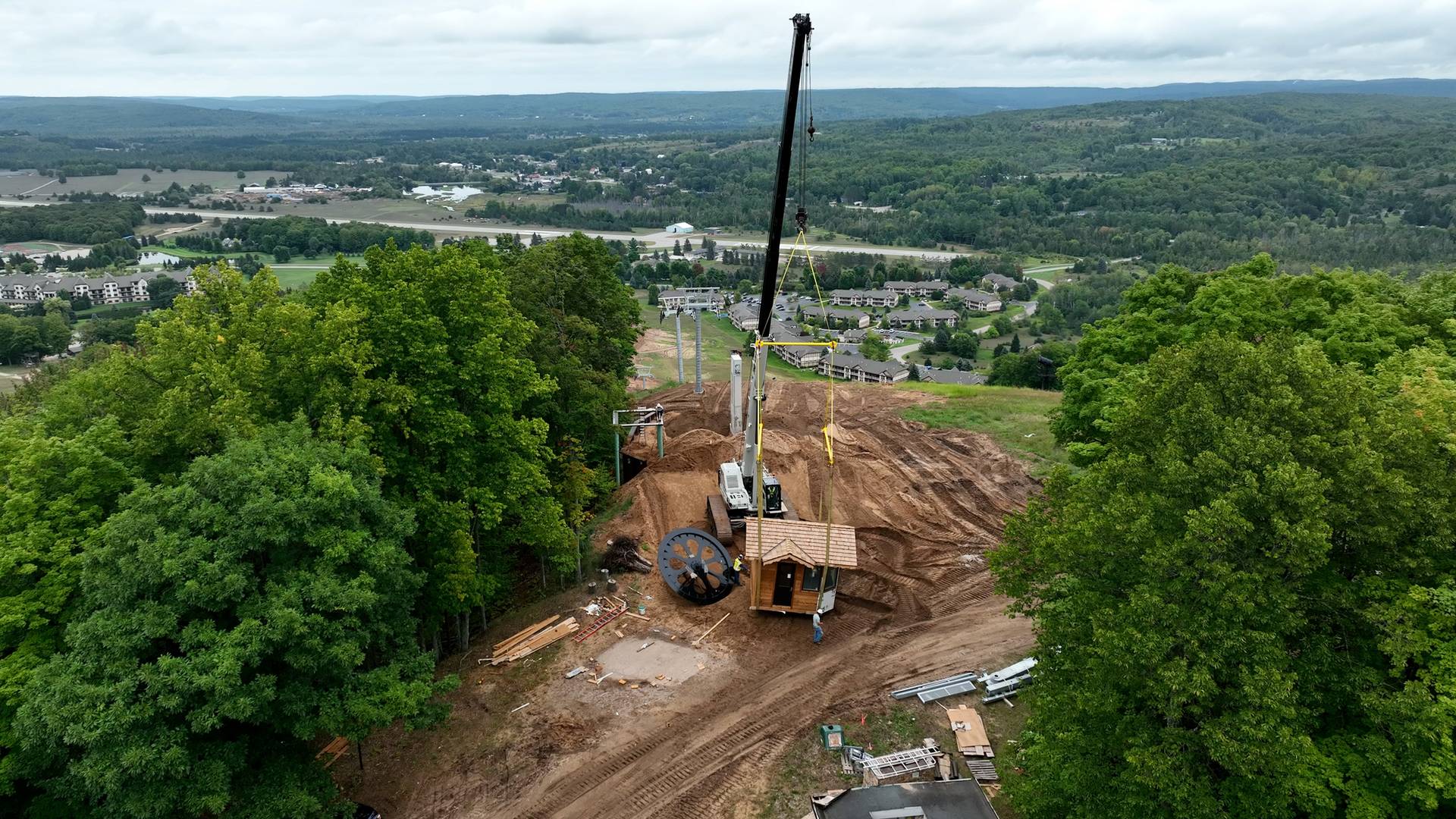 Boyneland during construction in the summer