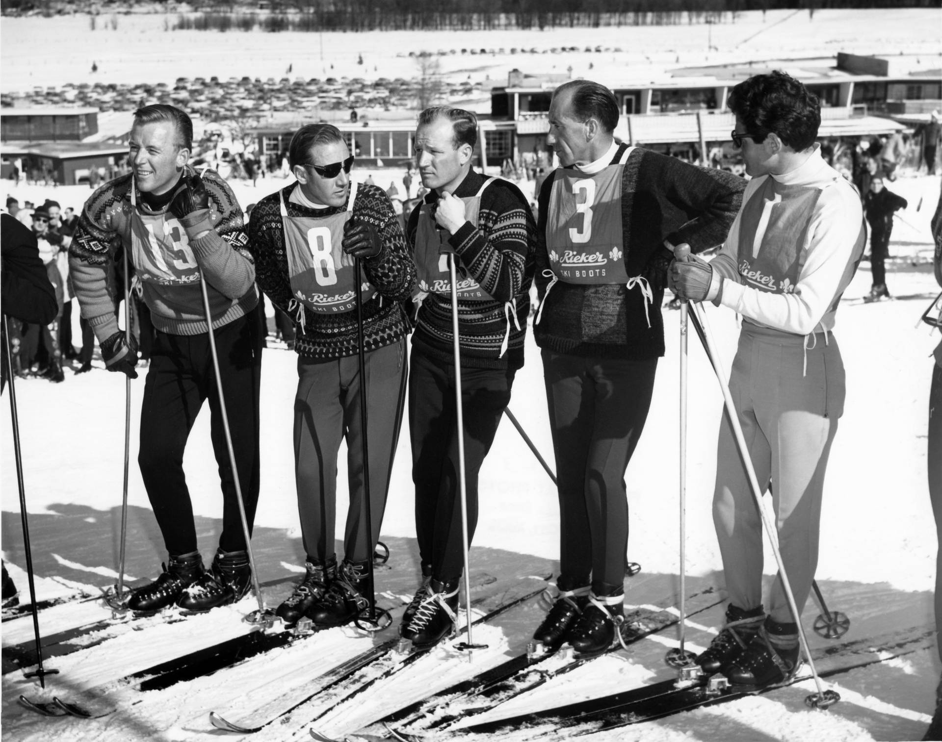 Archive photo of pro skiers at Boyne Mountain