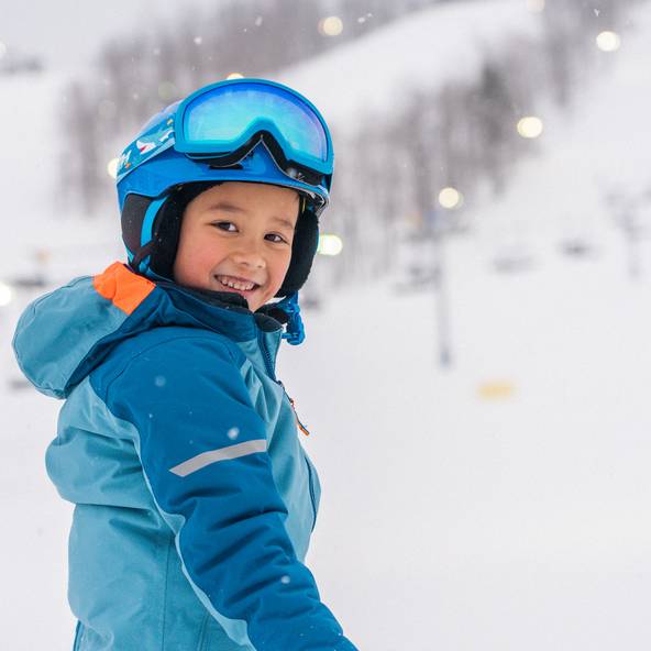 child skier smiling