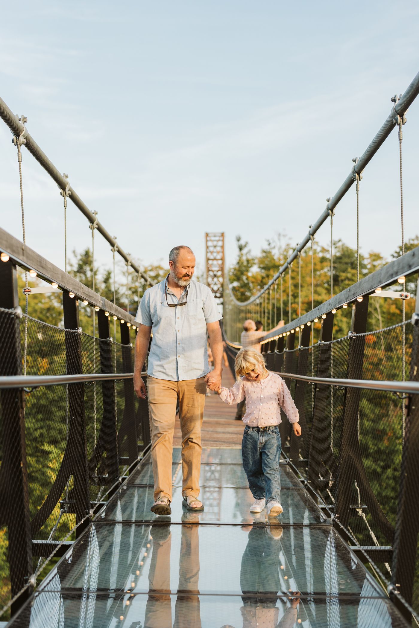 daughter and father on SkyBridge
