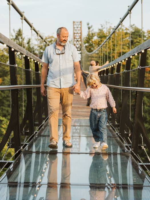 daughter and father on SkyBridge