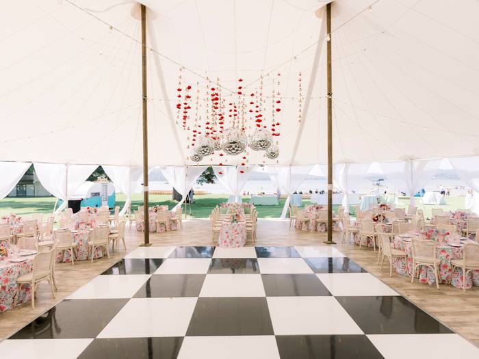 Reception tent with dance floor