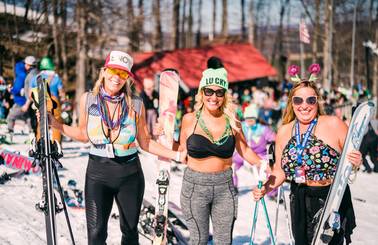Ladies at the Carnival on hill party