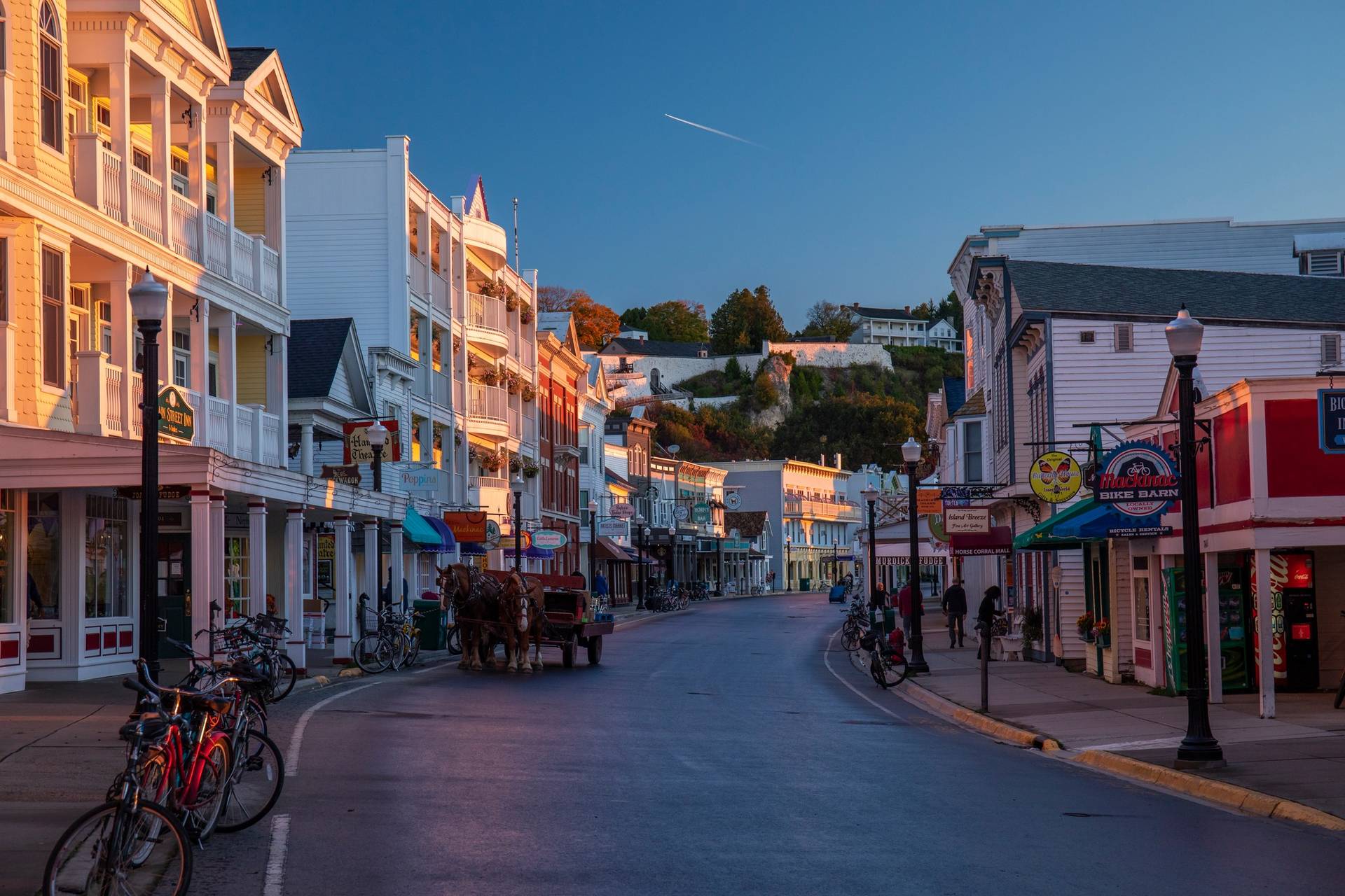 Mackinac Island main street view