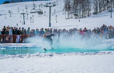 person falling at slush cup