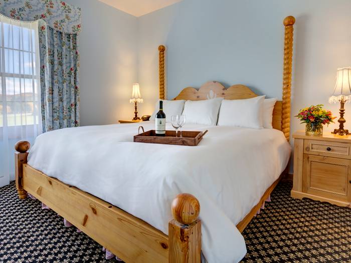 King bed inside St Anton room.