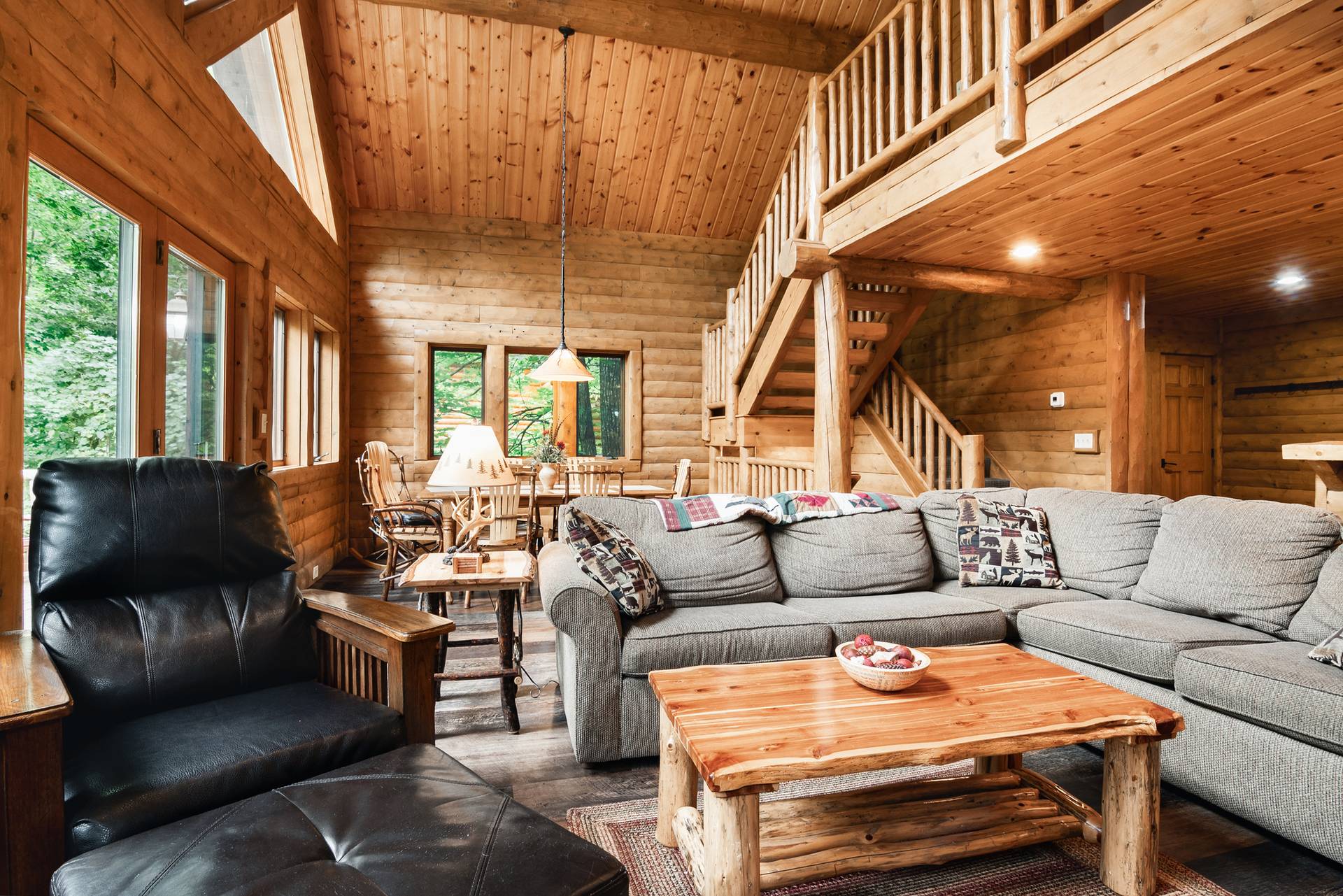mountain cabins living room