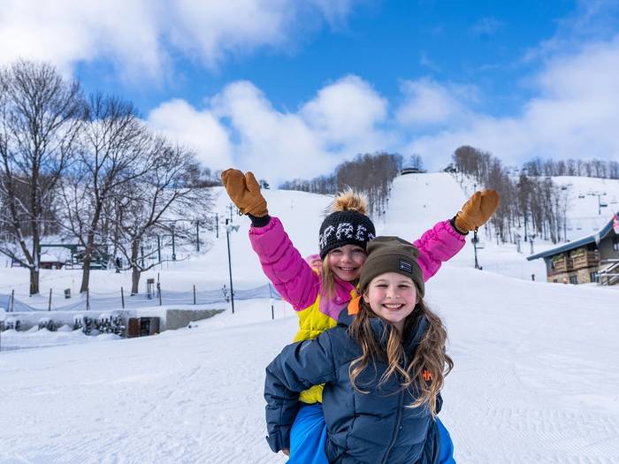 kids at ski hill