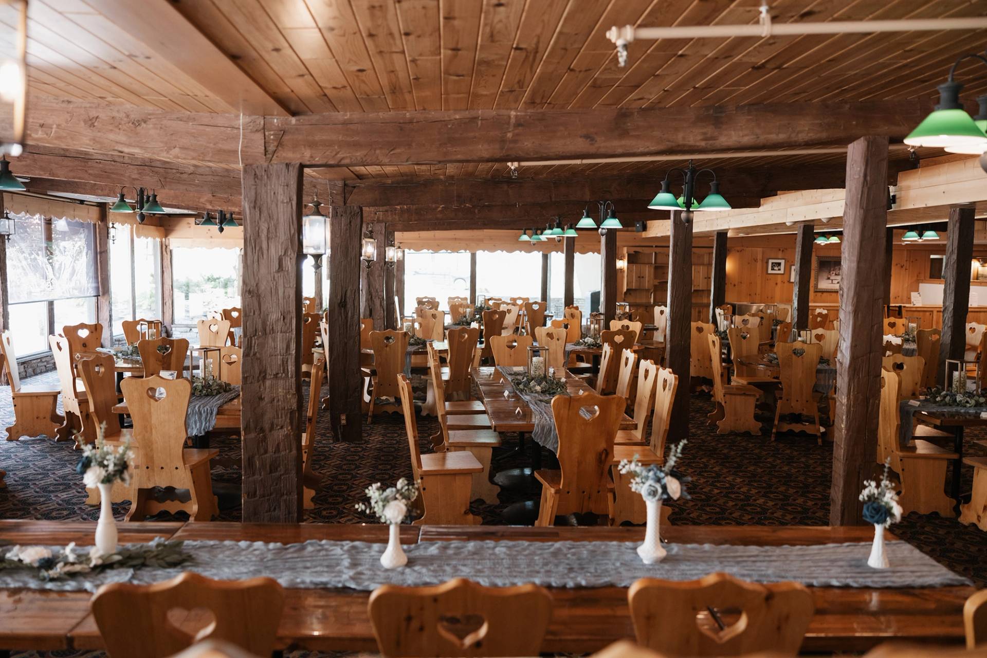 stein eriksen's restaurant wedding setup