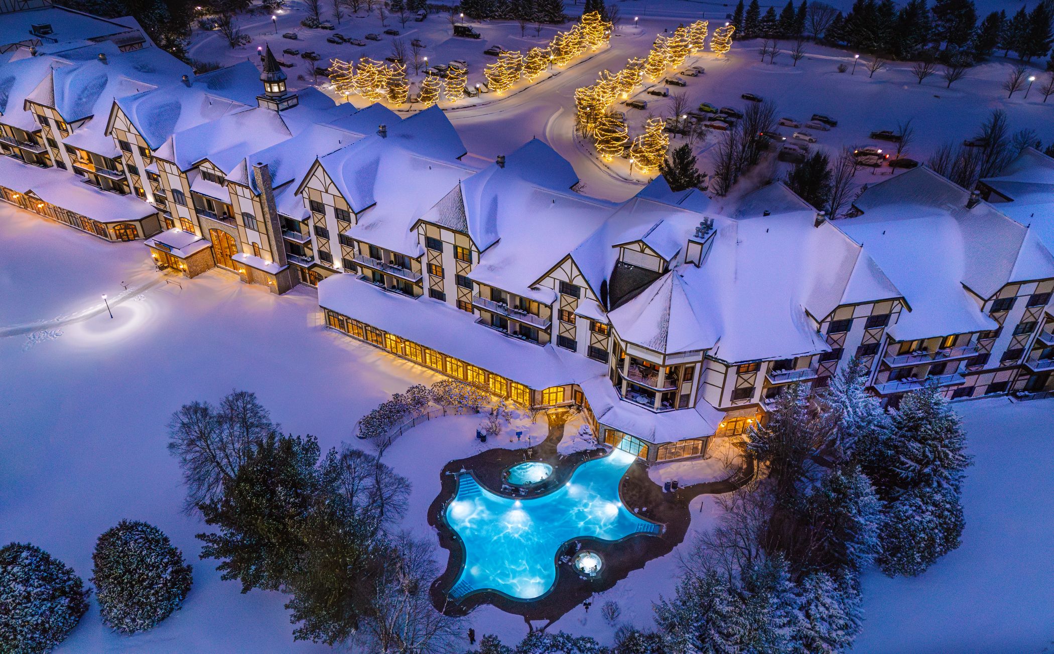 outdoor pool in winter