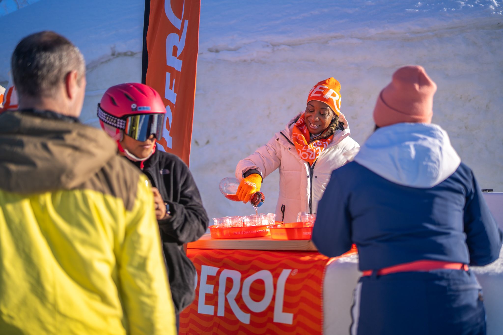 people dancing outside iglu