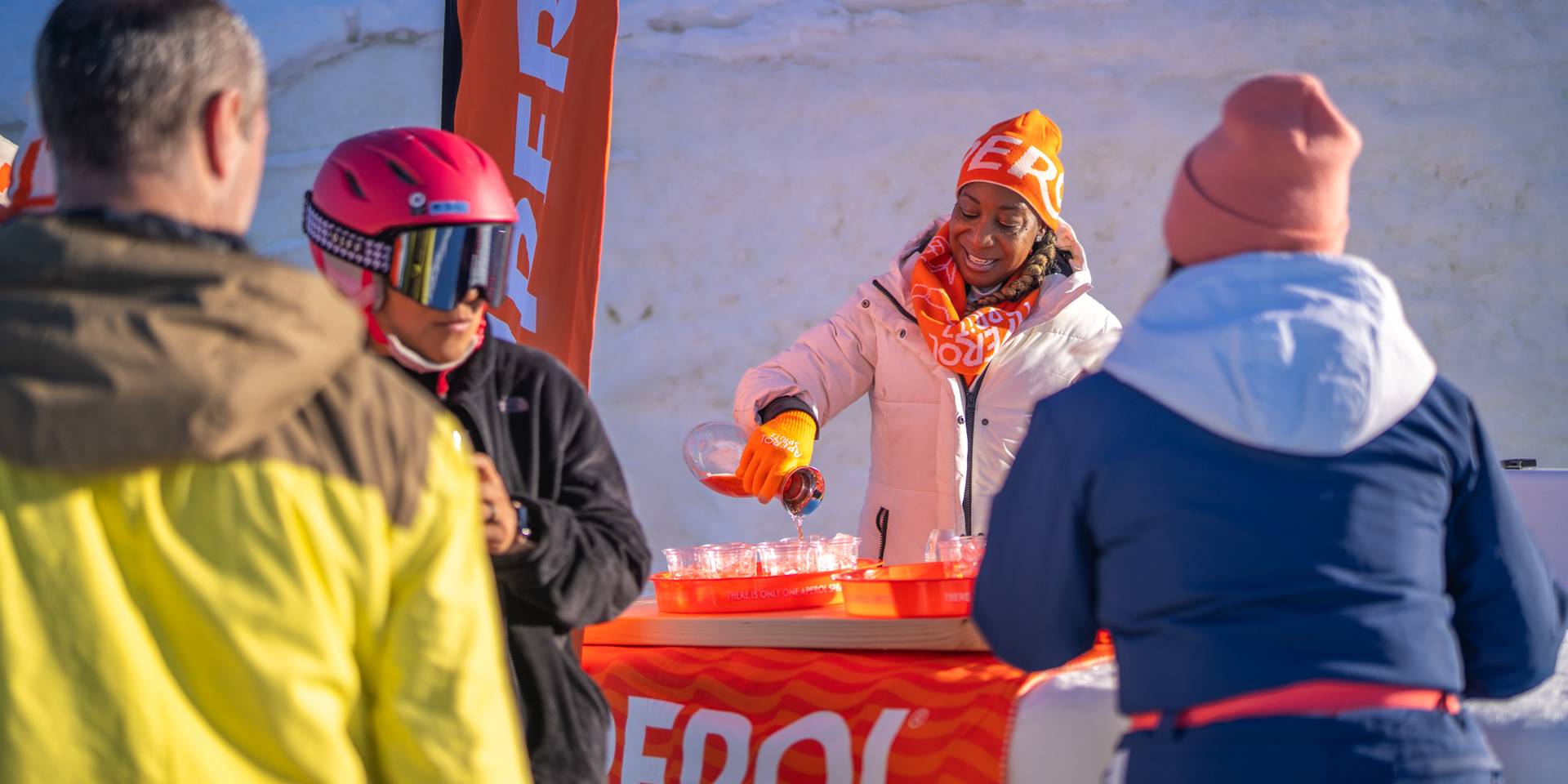 people dancing outside iglu