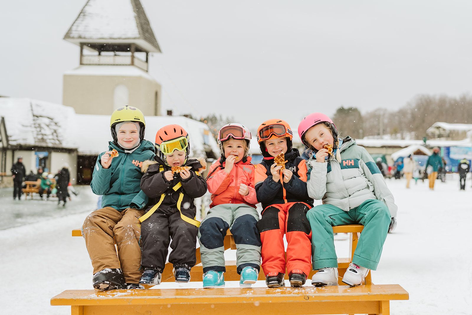 family skiing at Boyne Mountain
