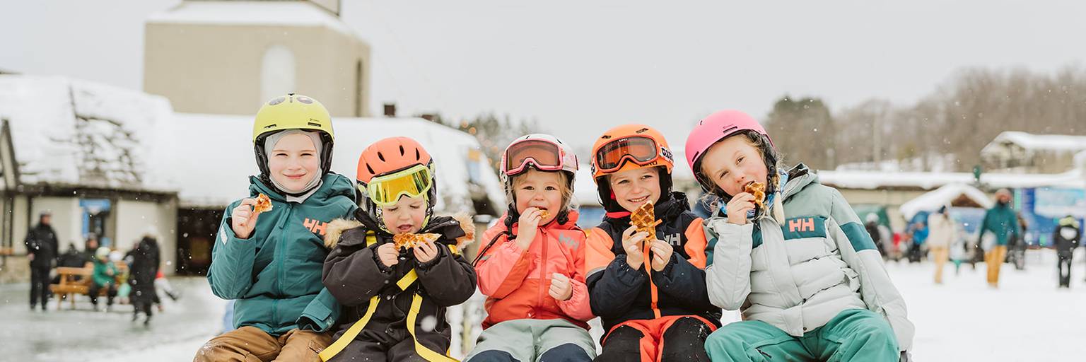 family skiing at Boyne Mountain