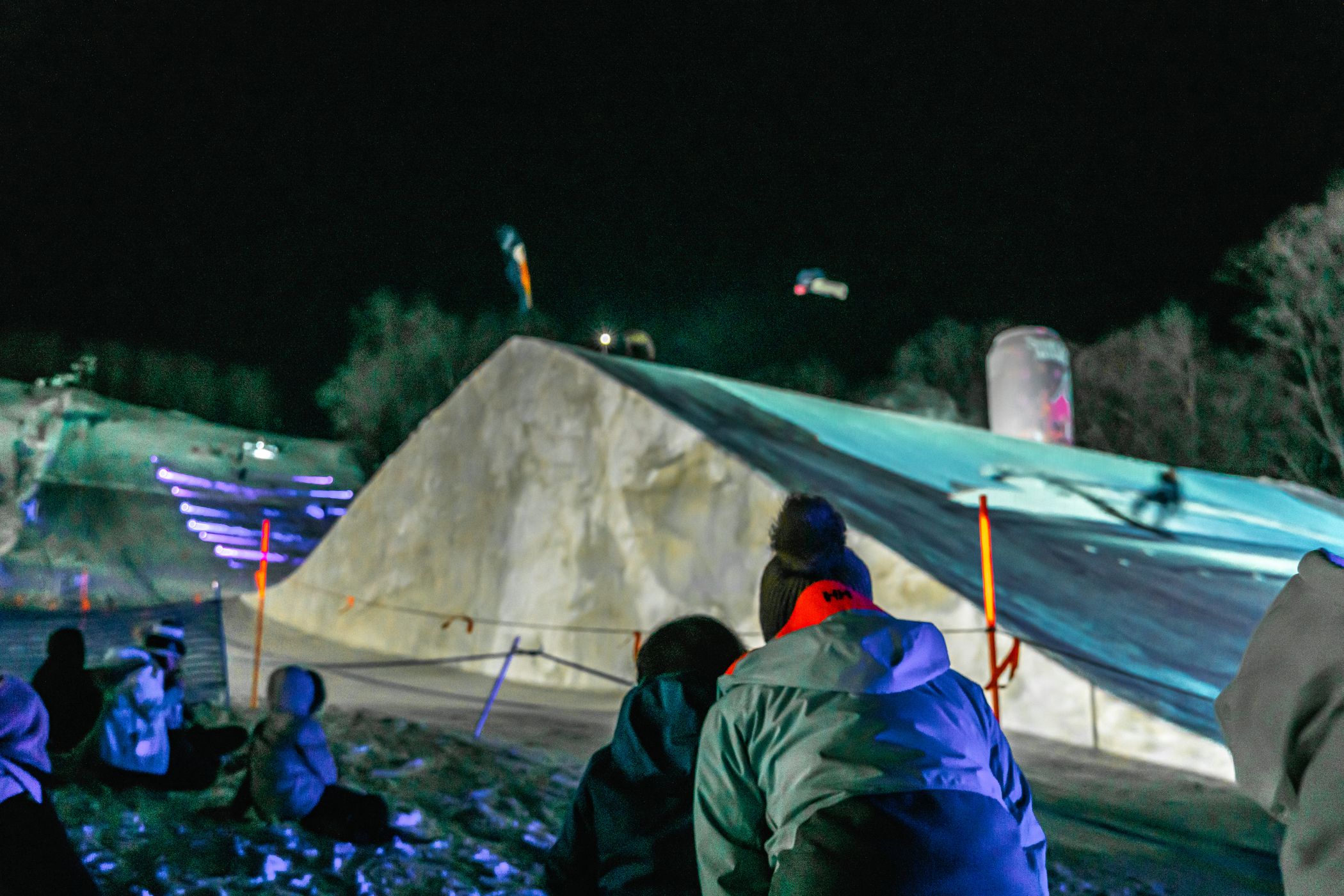 people watching big air event