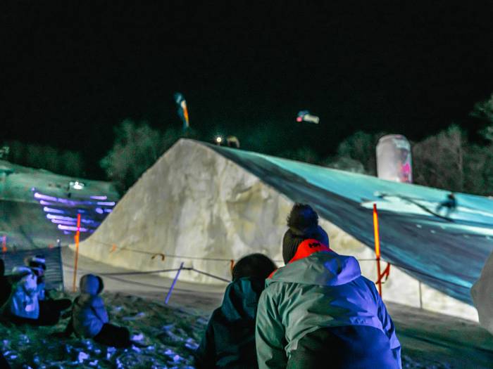 people watching big air event