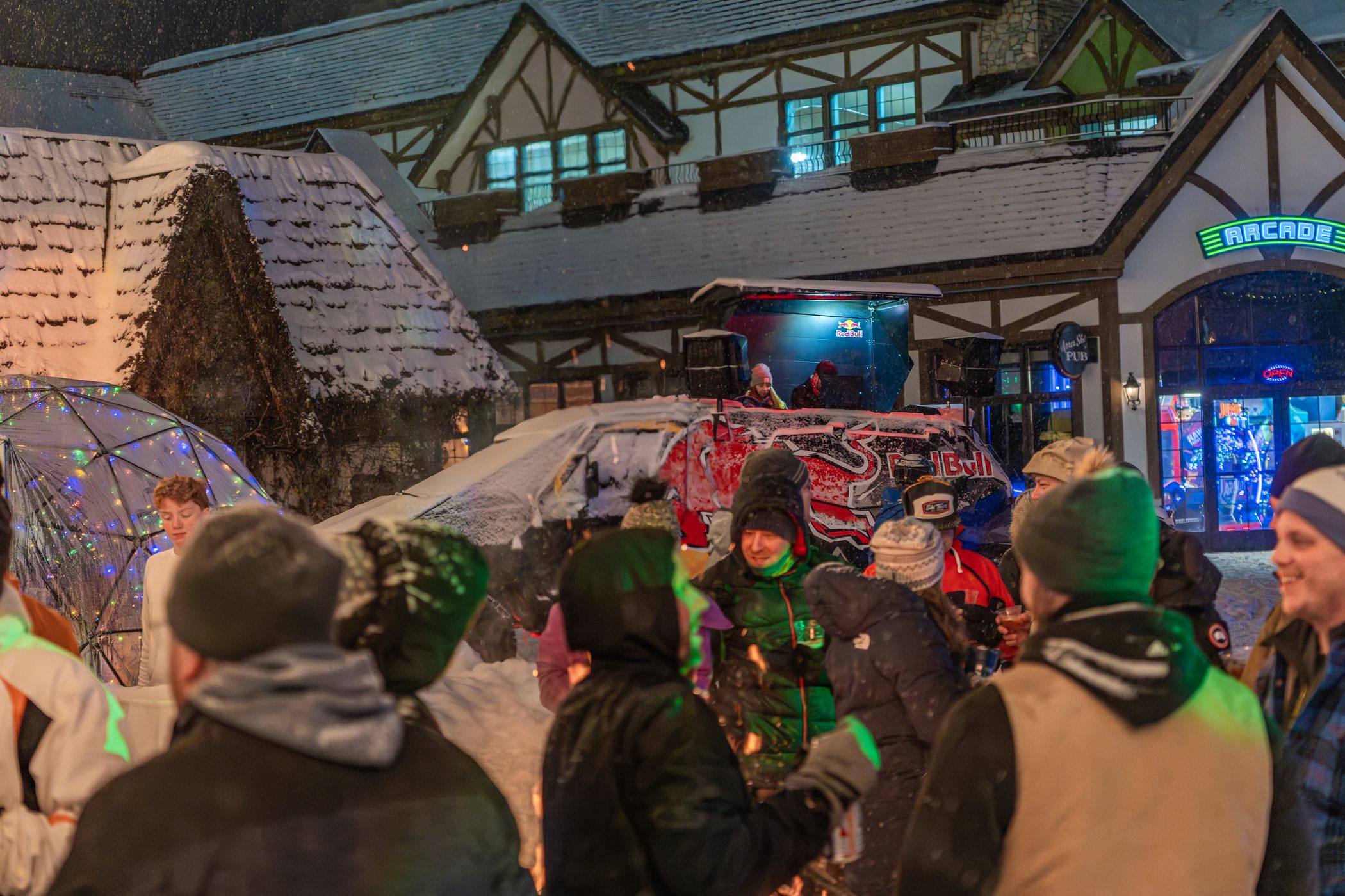 Red Bull truck in the back forty 