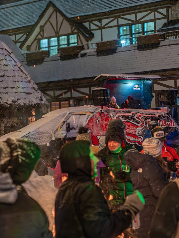 Red Bull truck in the back forty