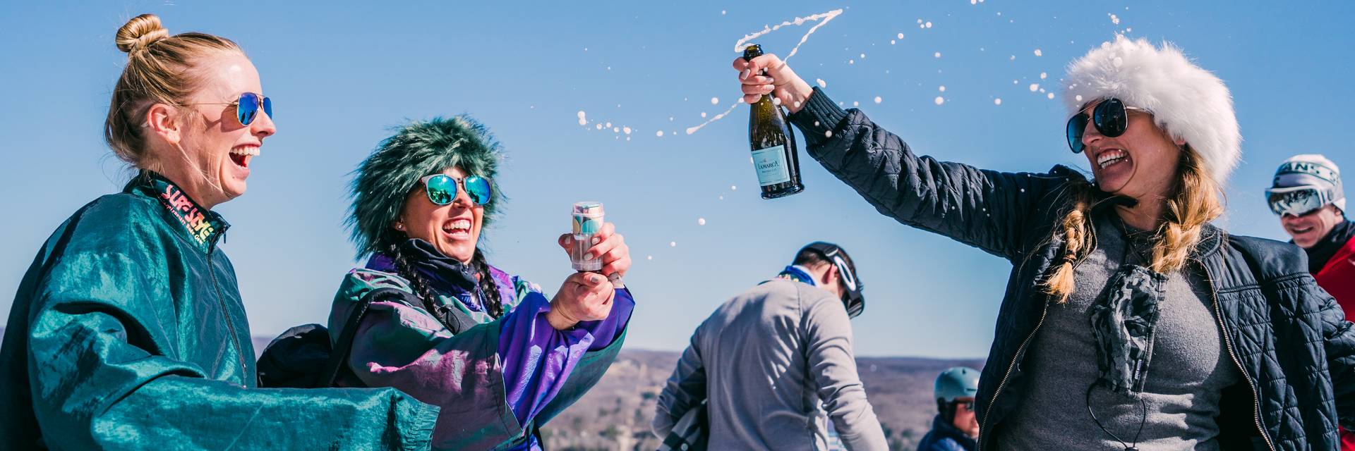 Champagne on the slopes