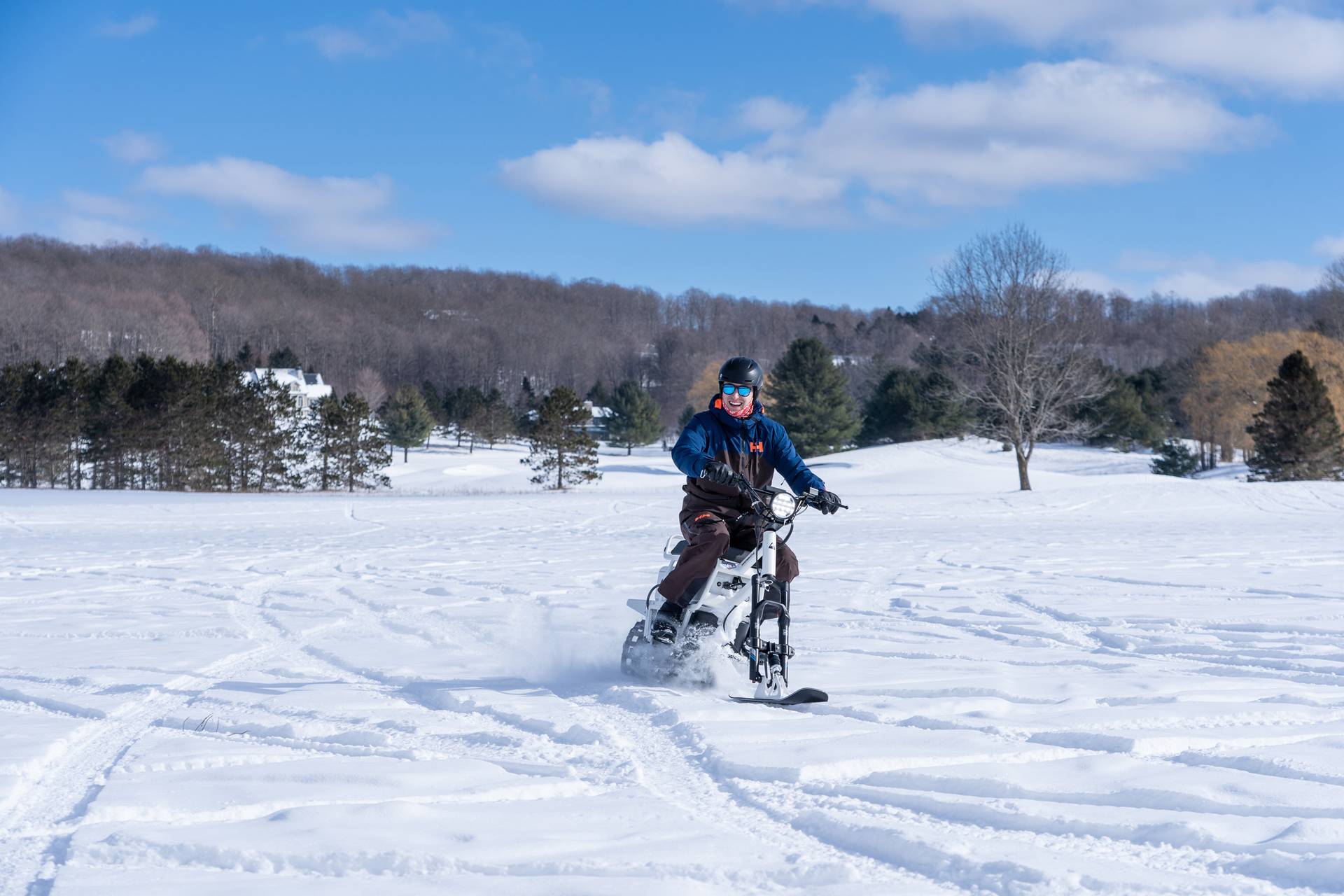 Male riding MoonBike at Boyne Mountain