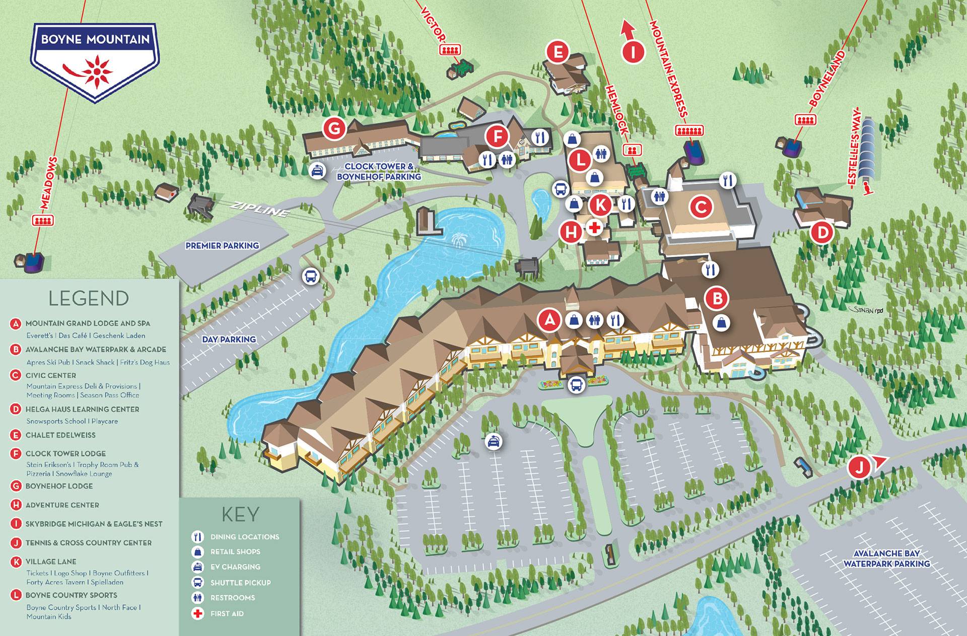 Map of Boyne Mountain Resort