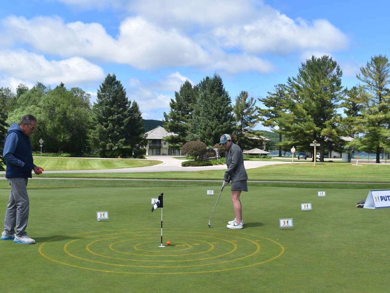 Young girl at Drive Chip & Putt at Boyne Mountain