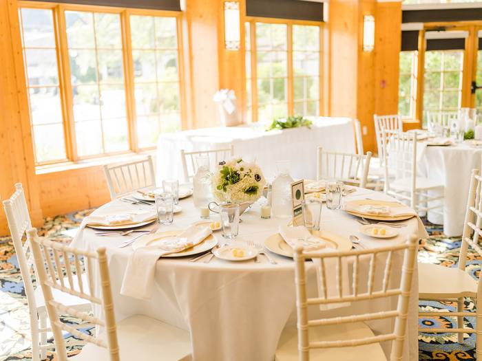 Inside of Vienna Room decorated for wedding