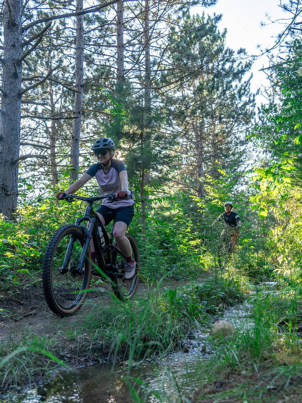 couple biking at Boyne Mountain