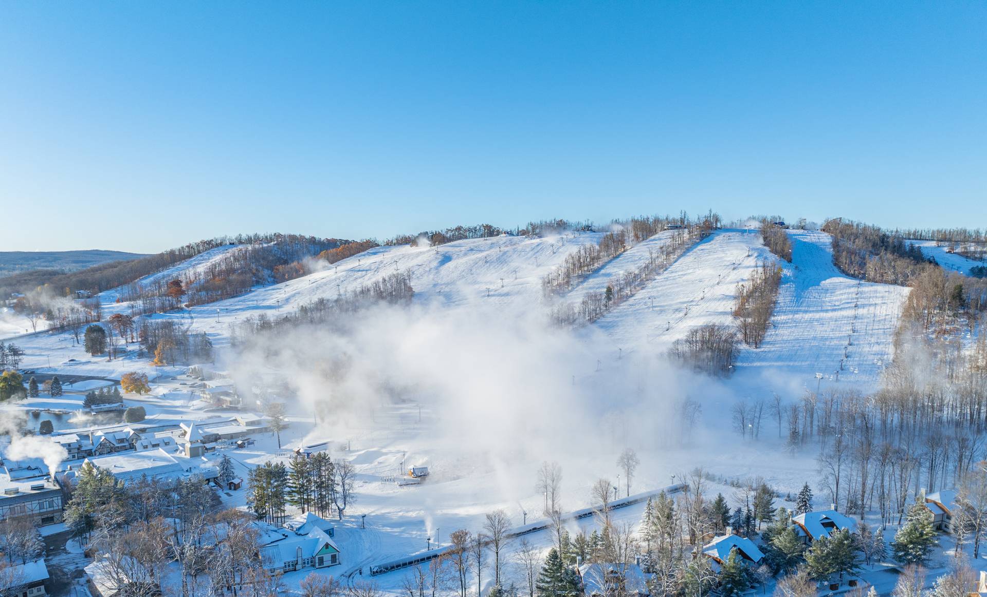 early season snowmaking at boyne mountain