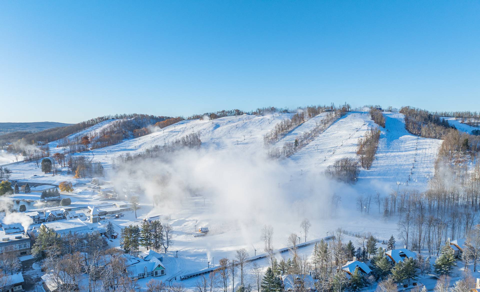 early season snowmaking at boyne mountain