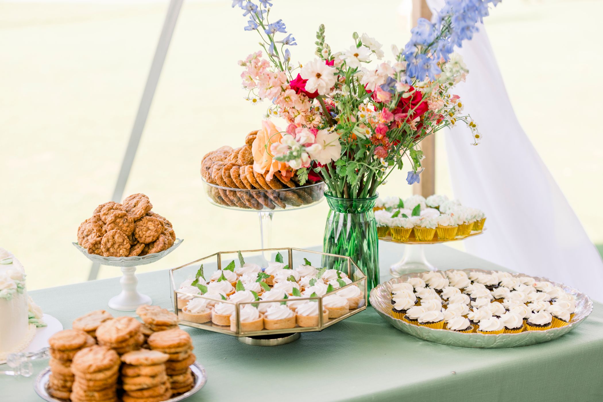 dessert table at deer lake wedding