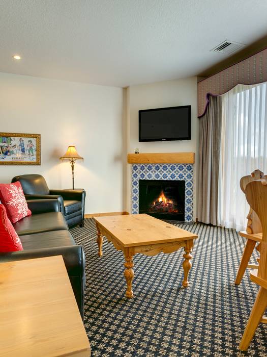 living room in mountain grand lodge suite