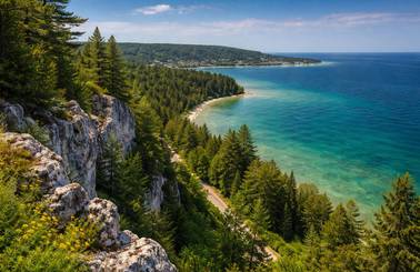 scenic views of mackinac island