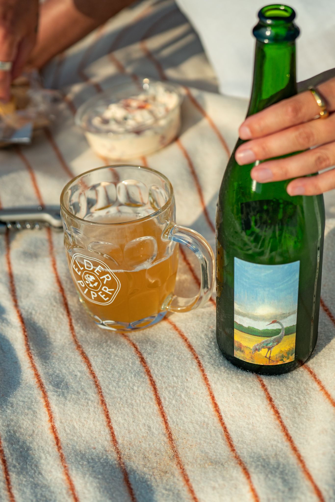 Elder Piper Beer on the beach