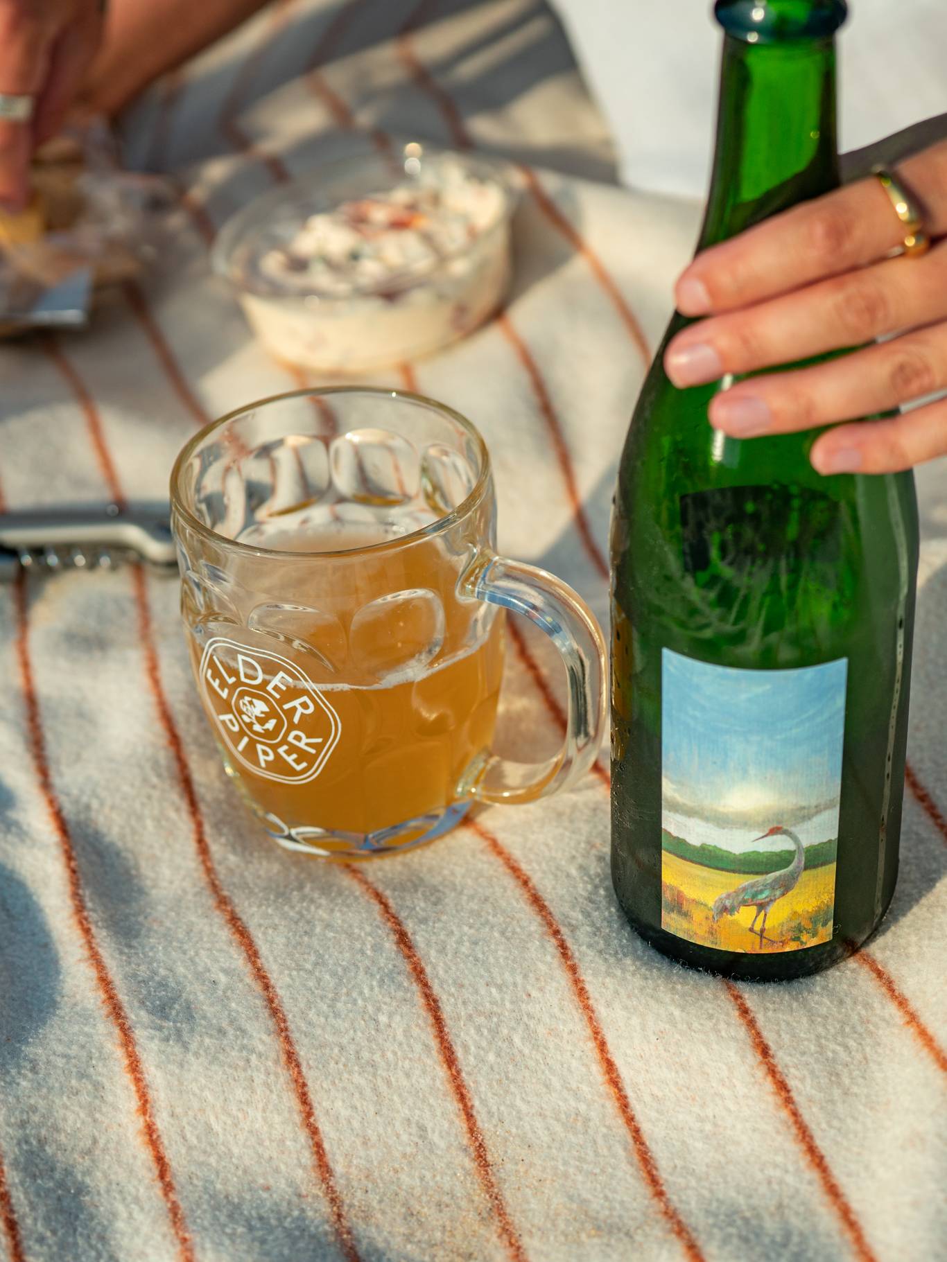 Elder Piper Beer on the beach