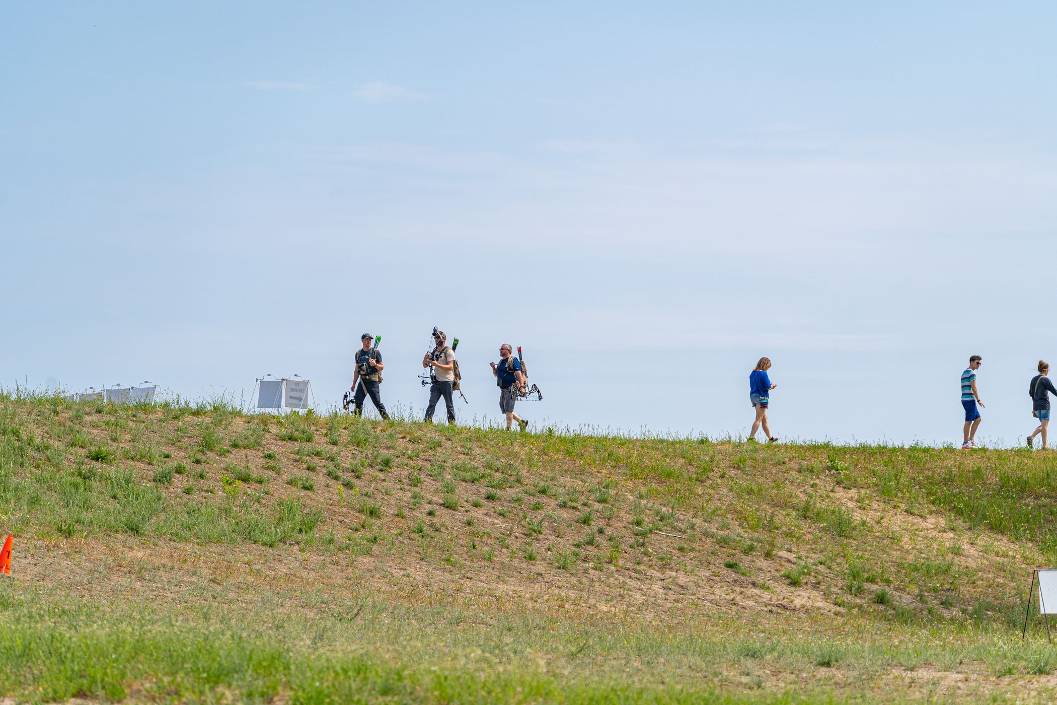 participants walking along the summit