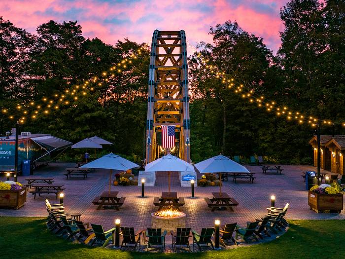 Skybridge at sunset in the summer